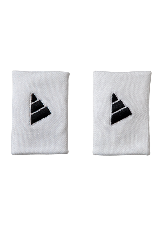 ADIDAS Wristbands L White with Black Logo