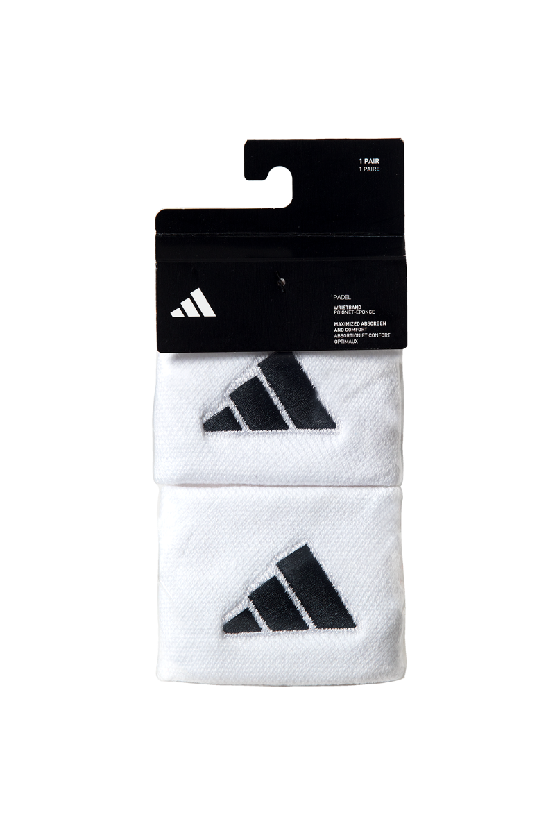 ADIDAS Wristbands S White with Black Logo