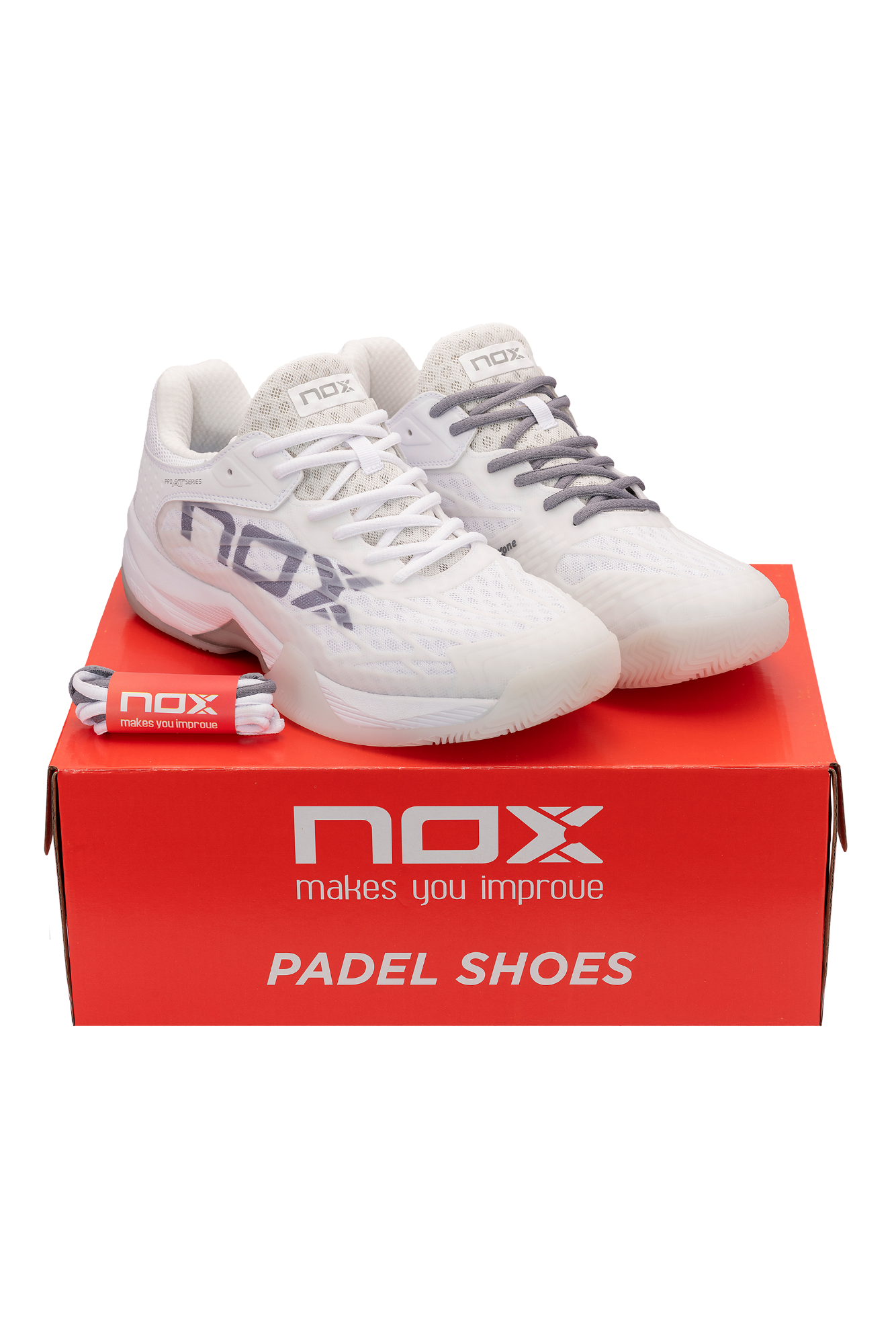 NOX AT10 LUX White/Grey Padel Shoes