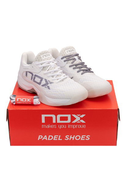 NOX AT10 LUX White/Grey Padel Shoes