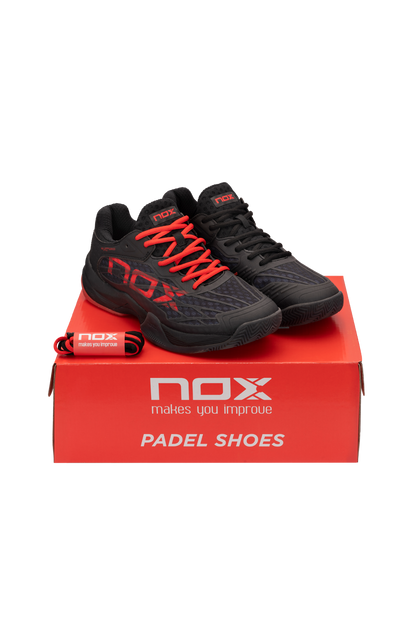 NOX AT10 LUX Black/Red Padel Shoes