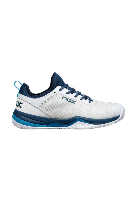 NOX Nerbo White/Swedish Blue Padel Shoes