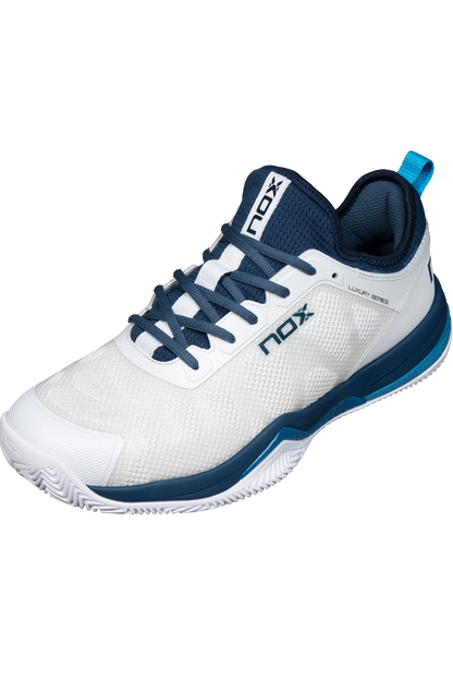 NOX Nerbo White/Swedish Blue Padel Shoes
