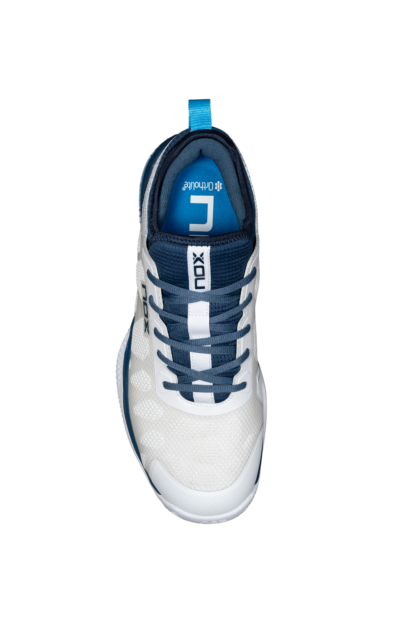 NOX Nerbo White/Swedish Blue Padel Shoes