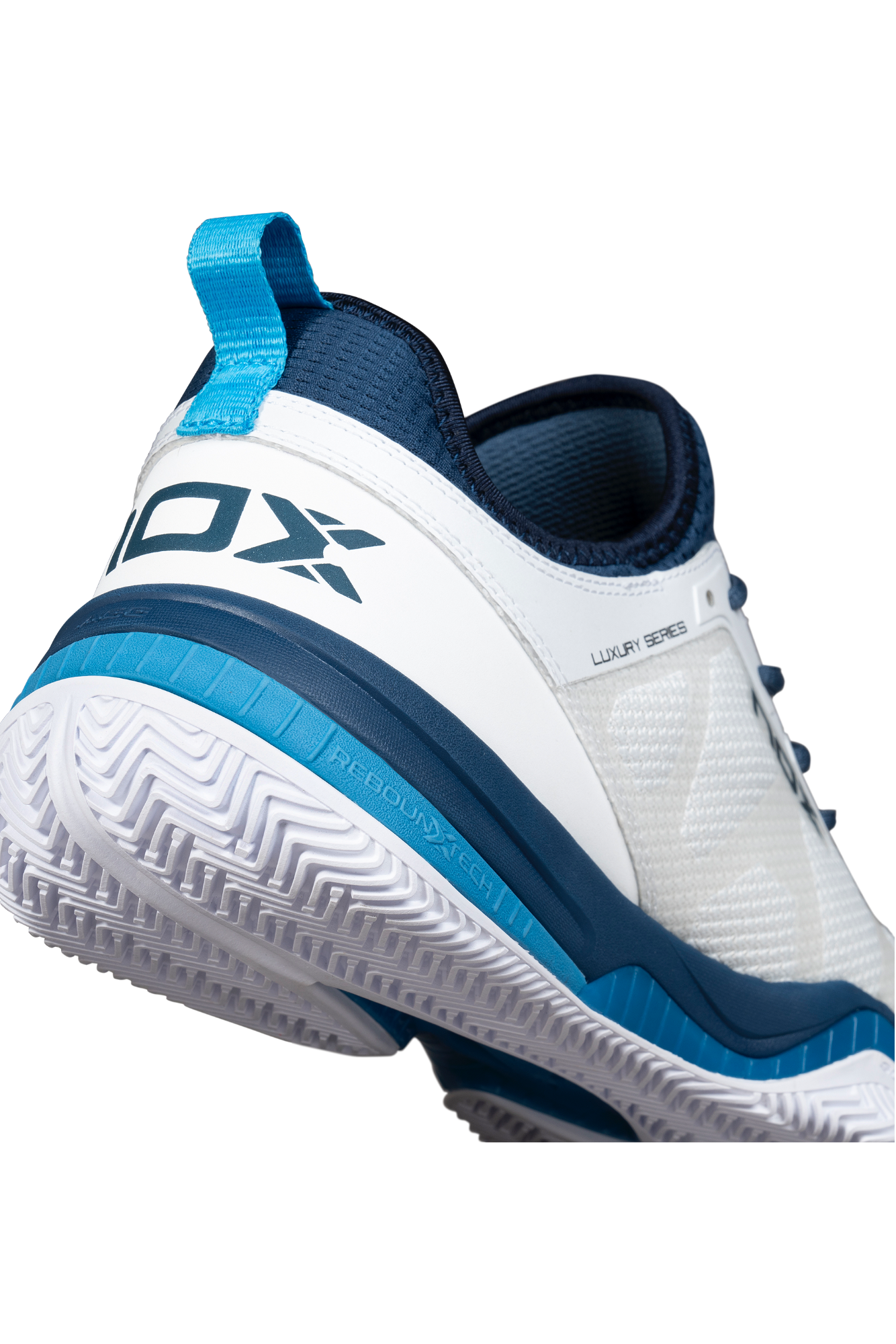 NOX Nerbo White/Swedish Blue Padel Shoes