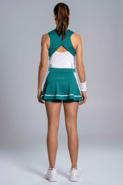 NOX Women PRO White/Ivy Green Skirt
