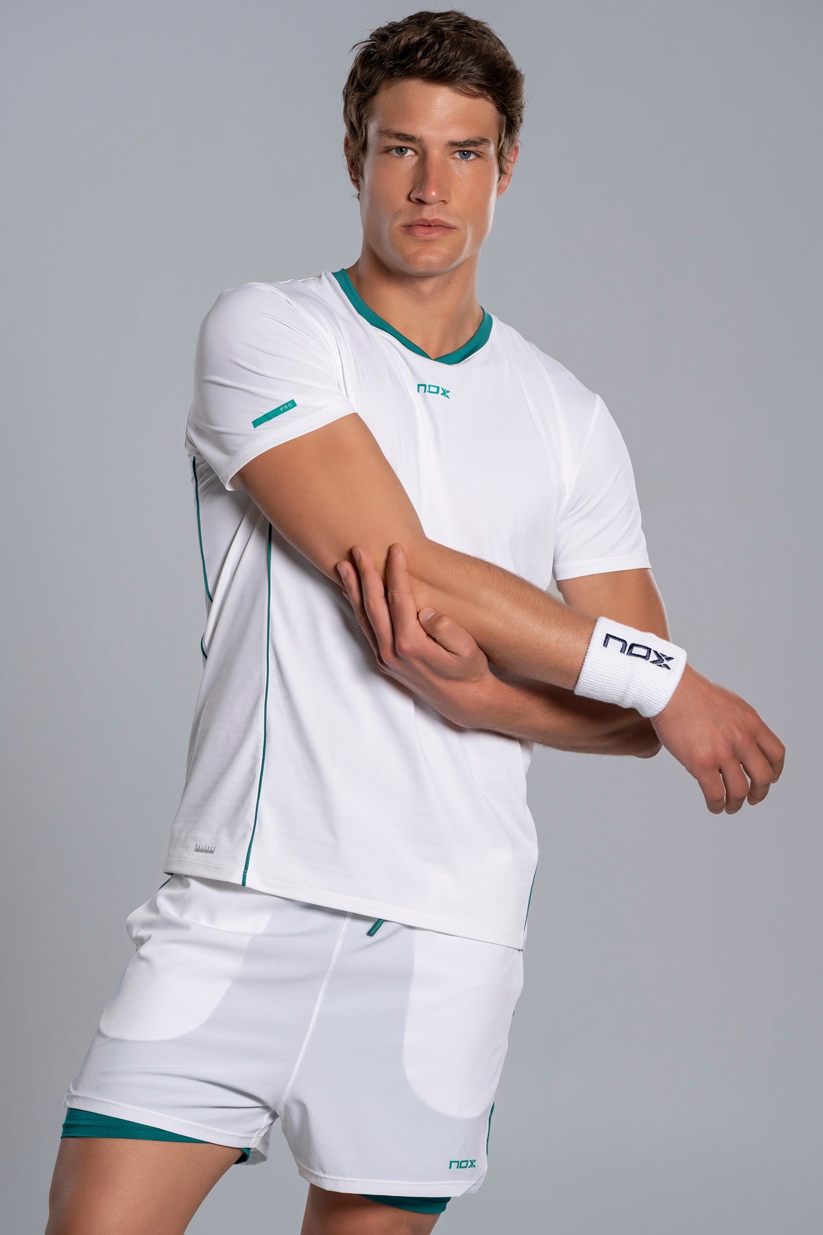 NOX Men PRO White/Ivy Green T-Shirt