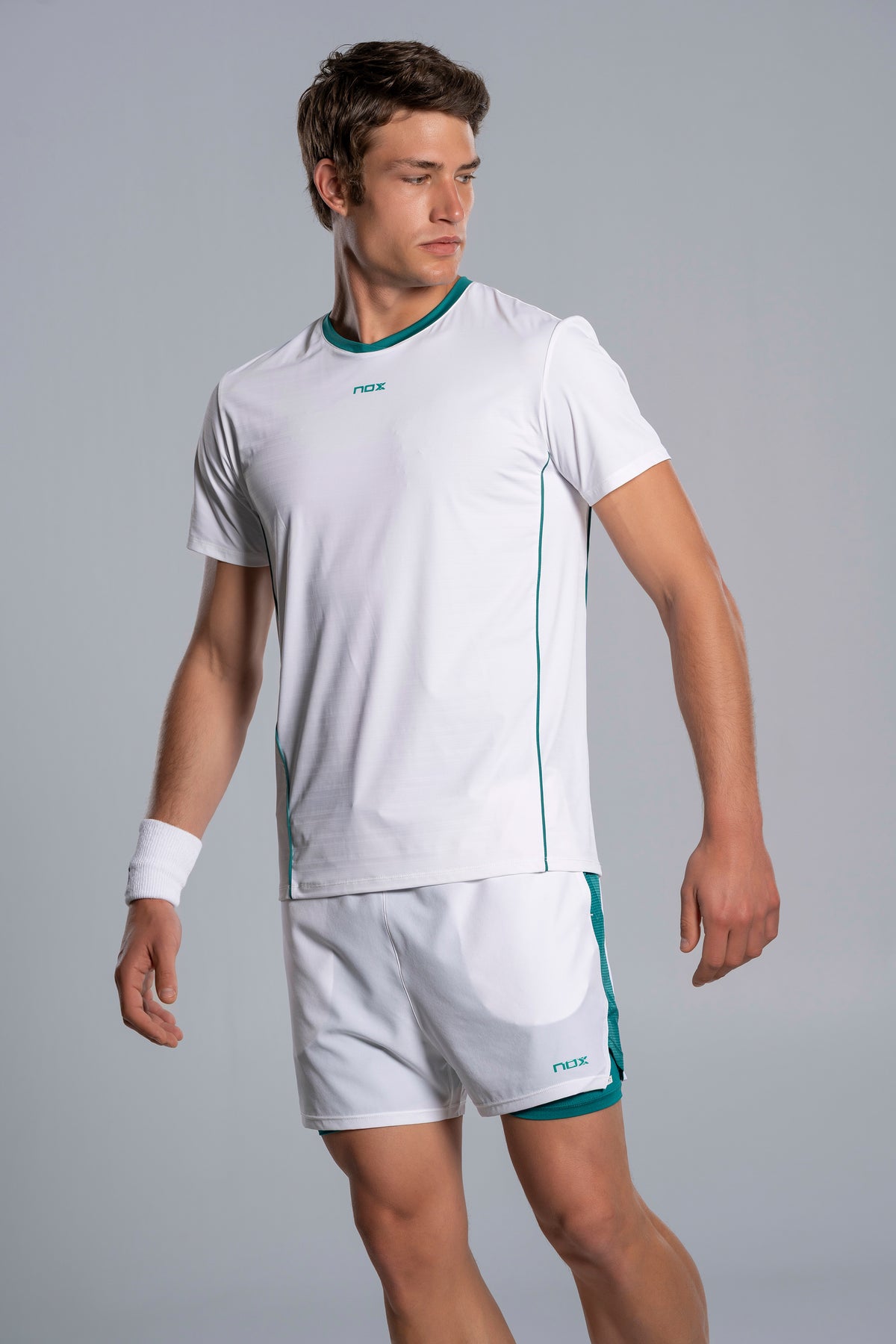 NOX Men PRO White/Ivy Green T-Shirt
