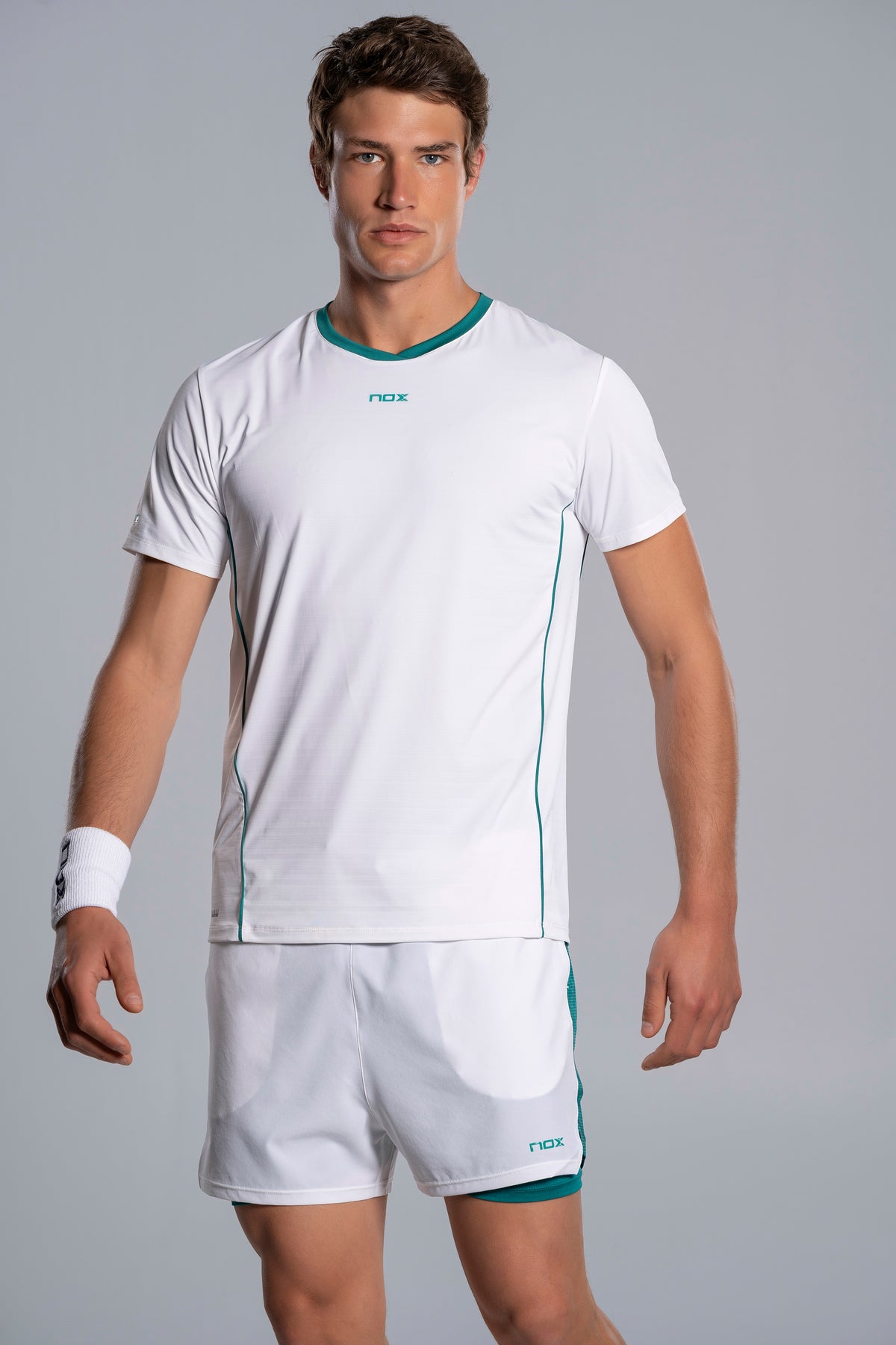 NOX Men PRO White/Ivy Green T-Shirt