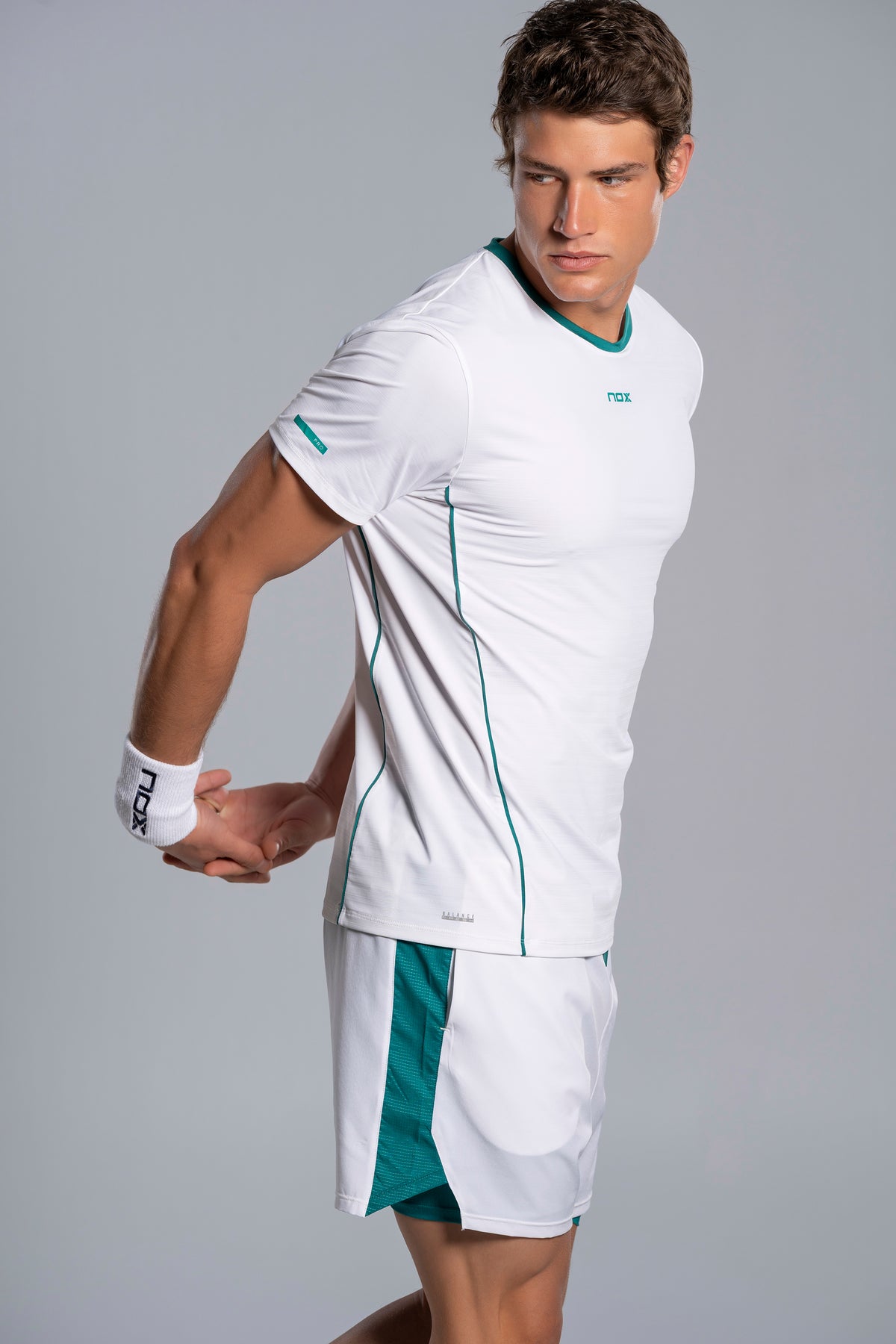 NOX Men PRO White/Ivy Green T-Shirt