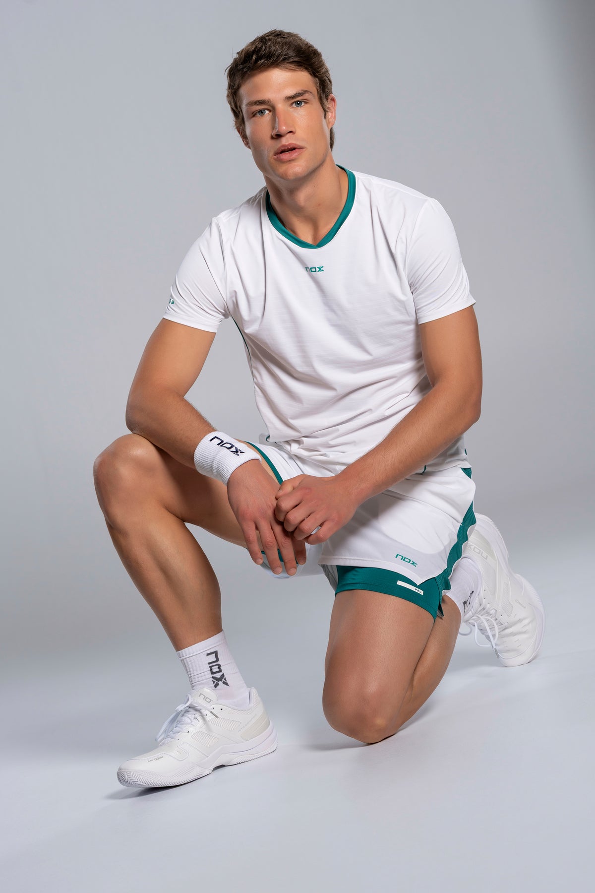 NOX Men PRO White/Ivy Green T-Shirt