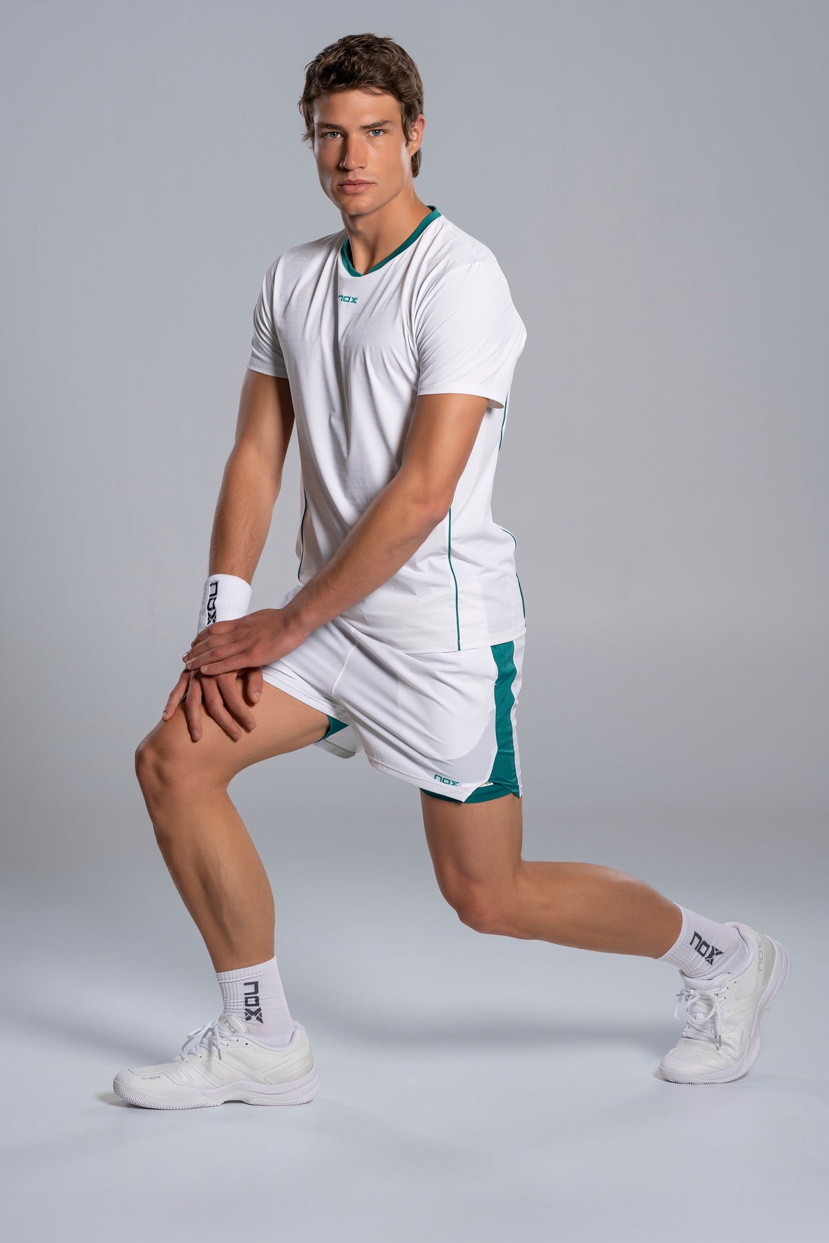 NOX Men PRO White/Ivy Green Short