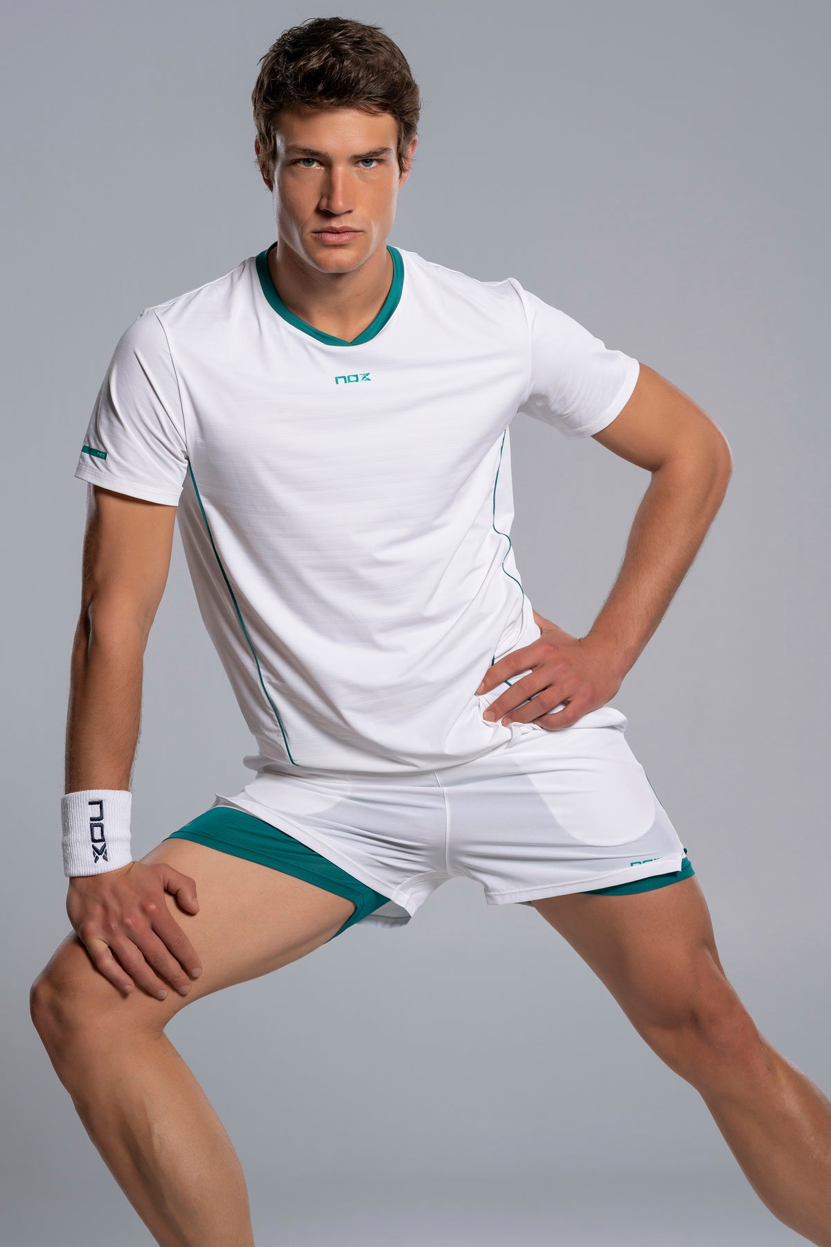 NOX Men PRO White/Ivy Green T-Shirt