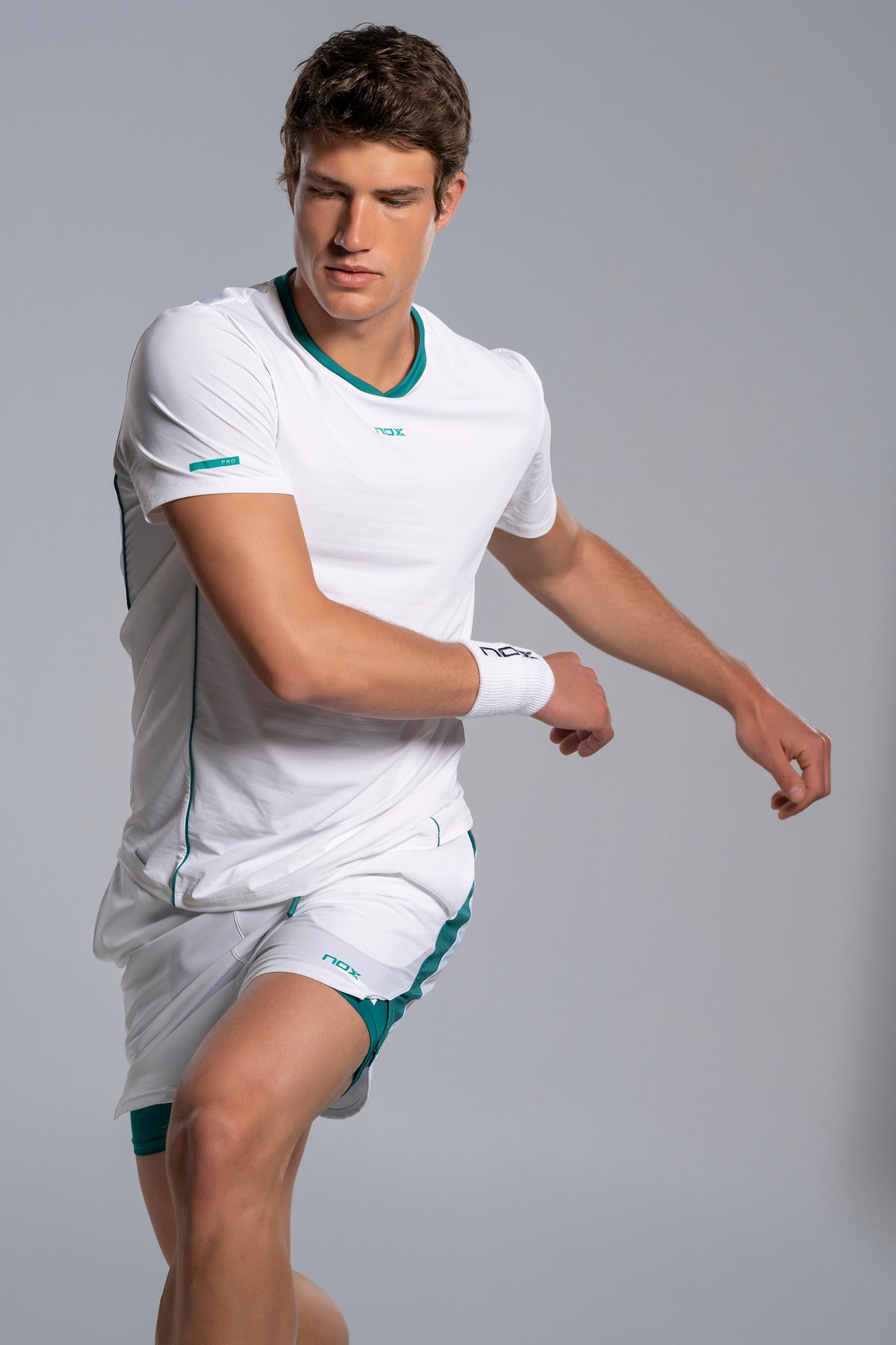 NOX Men PRO White/Ivy Green T-Shirt