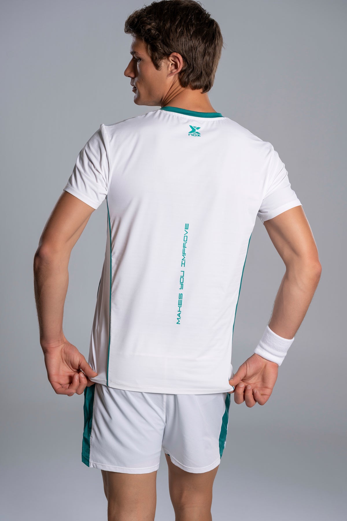 NOX Men PRO White/Ivy Green T-Shirt