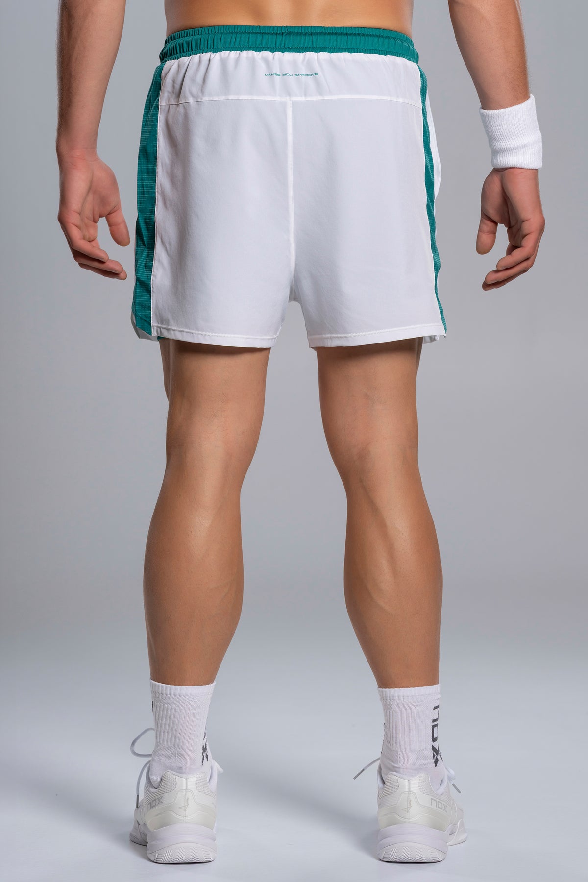 NOX Men PRO White/Ivy Green Short