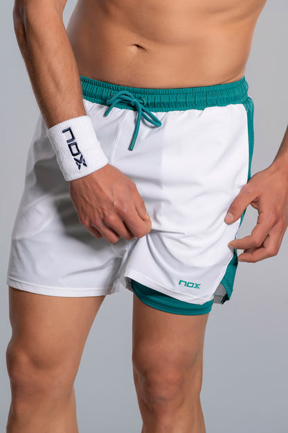 NOX Men PRO White/Ivy Green Short