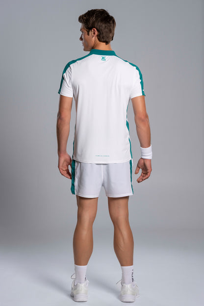 NOX Men PRO White/Ivy Green Polo T-shirt
