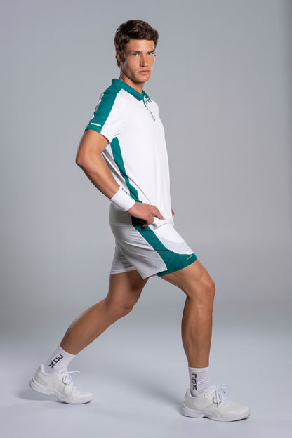 NOX Men PRO White/Ivy Green Polo T-shirt