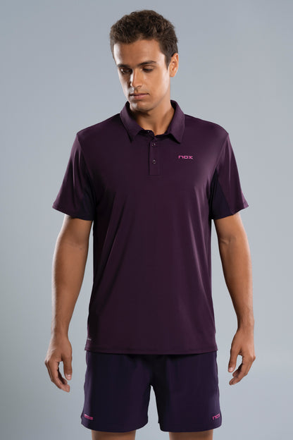 NOX Men PRO Deep Purple Polo T-shirt