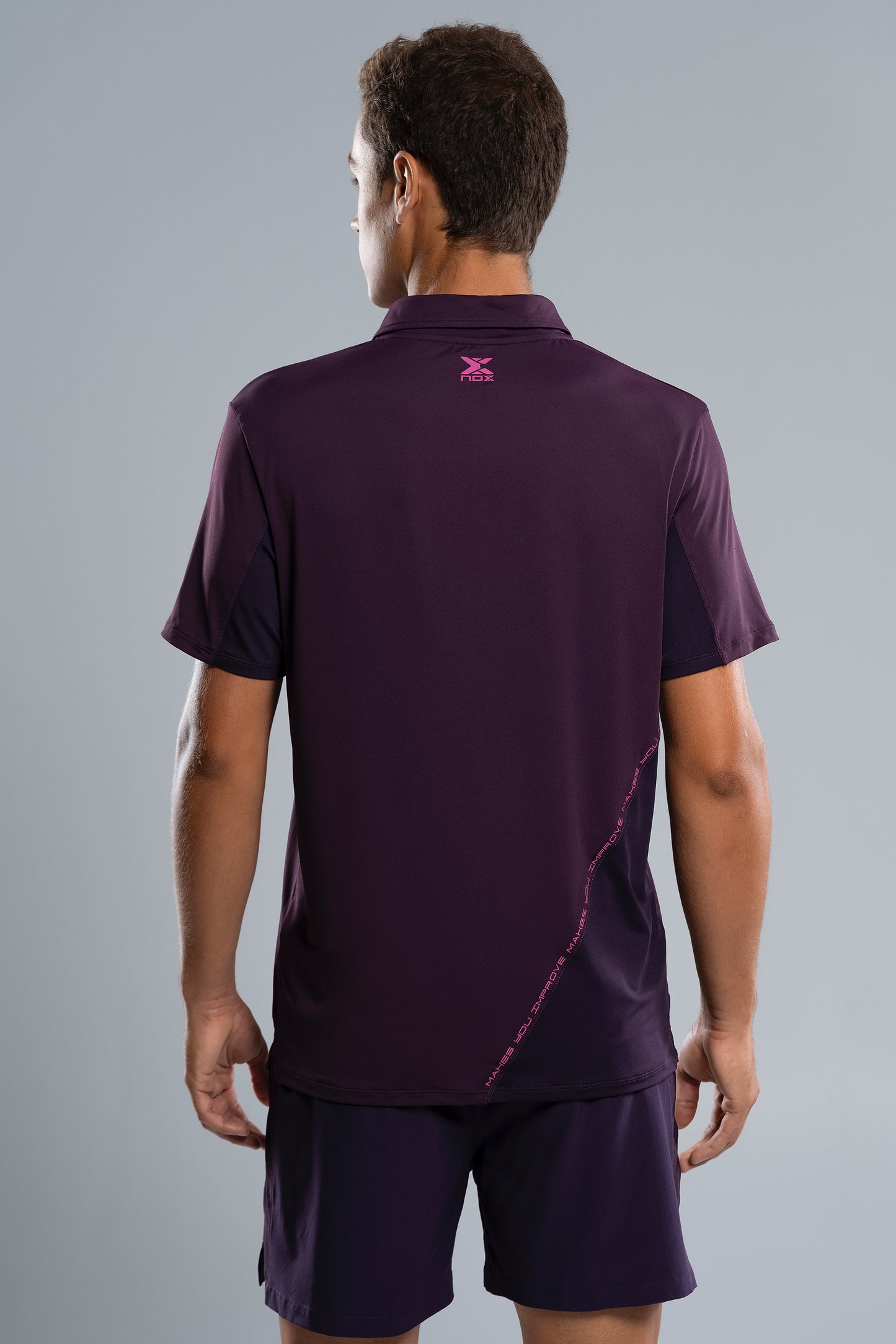 NOX Men PRO Deep Purple Polo T-shirt