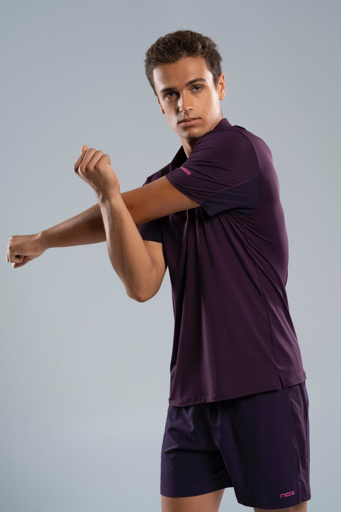 NOX Men PRO Deep Purple Polo T-shirt