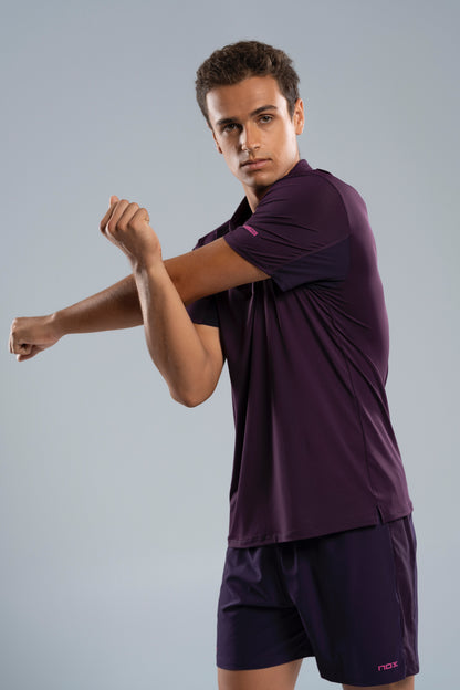 NOX Men PRO Deep Purple Polo T-shirt