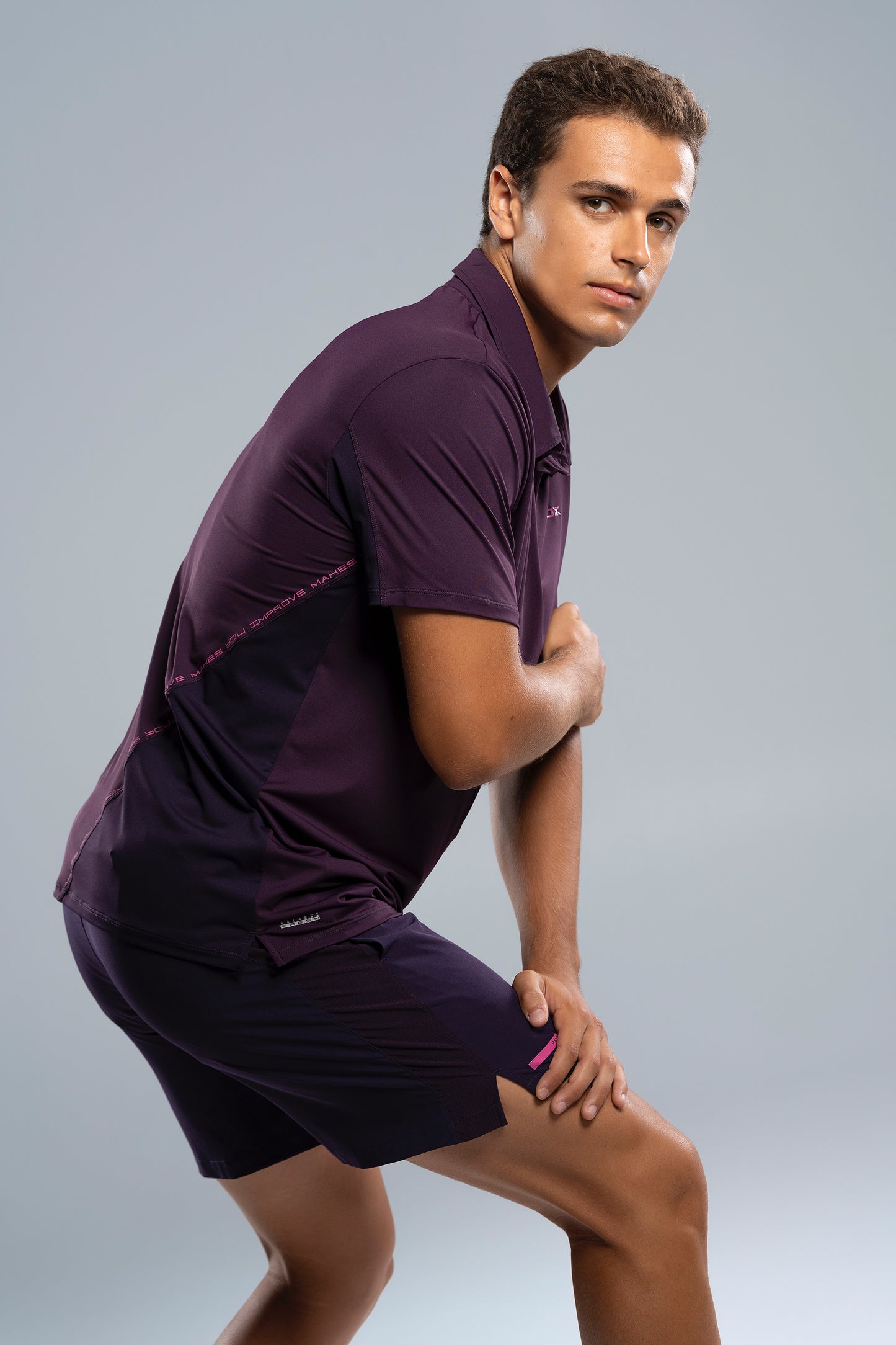 NOX Men PRO Deep Purple Polo T-shirt