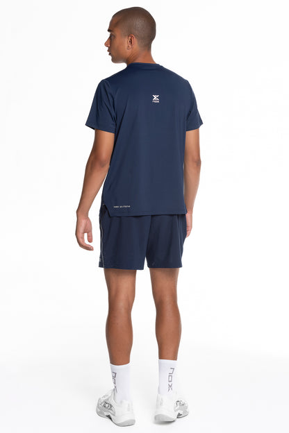 NOX Men Regular Dark Blue Team T-Shirt