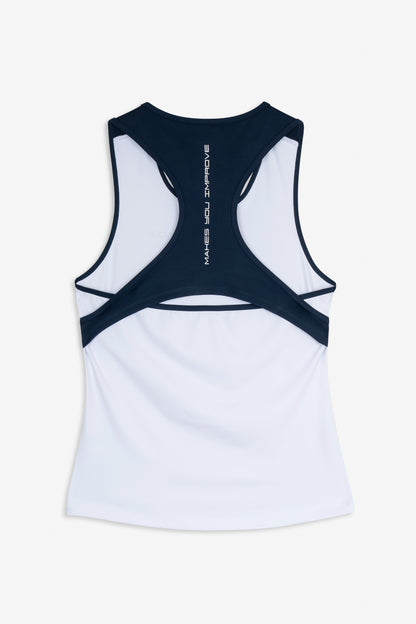 NOX Women Team White/Navy Blue Tank Top EDT25