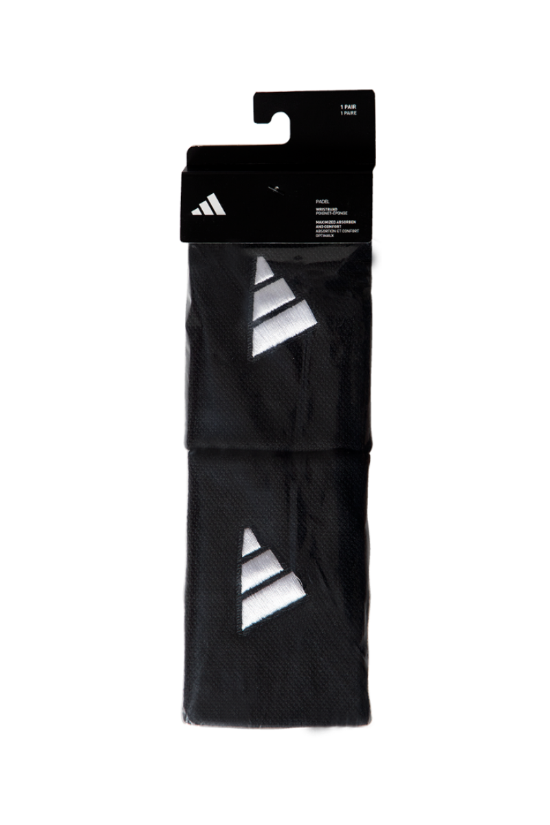 ADIDAS Wristbands L Black with White Logo