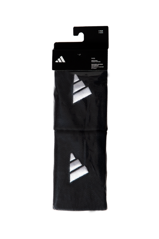 ADIDAS Wristbands L Black with White Logo