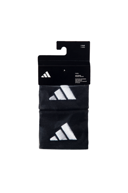 ADIDAS Wristbands S Black with White Logo
