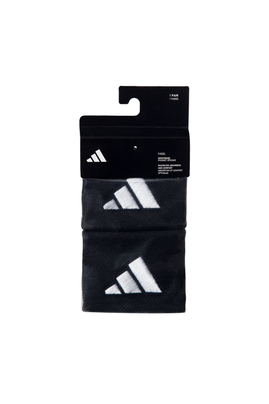 ADIDAS Wristbands S Black with White Logo