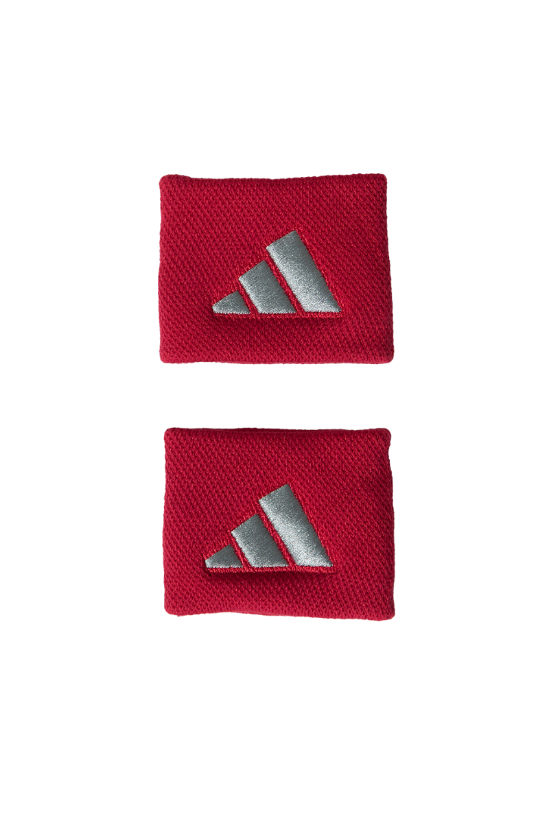 ADIDAS Wristbands S Red with Grey Logo