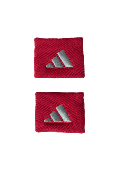 ADIDAS Wristbands S Red with Grey Logo