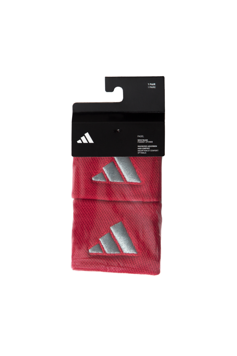 ADIDAS Wristbands S Red with Grey Logo