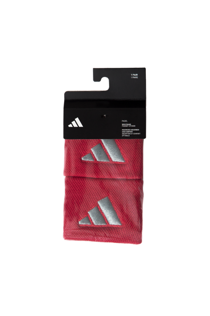 ADIDAS Wristbands S Red with Grey Logo
