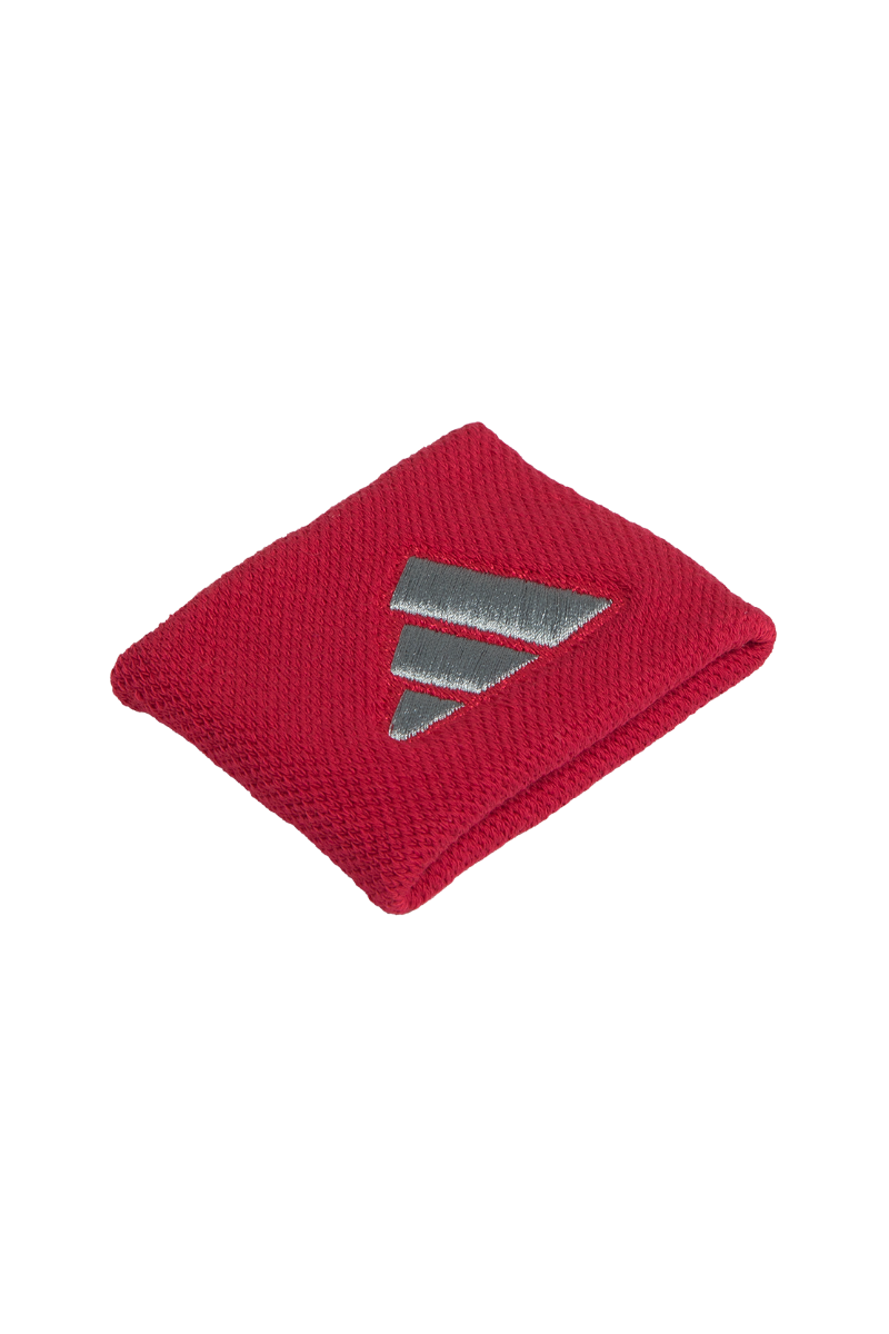 ADIDAS Wristbands S Red with Grey Logo